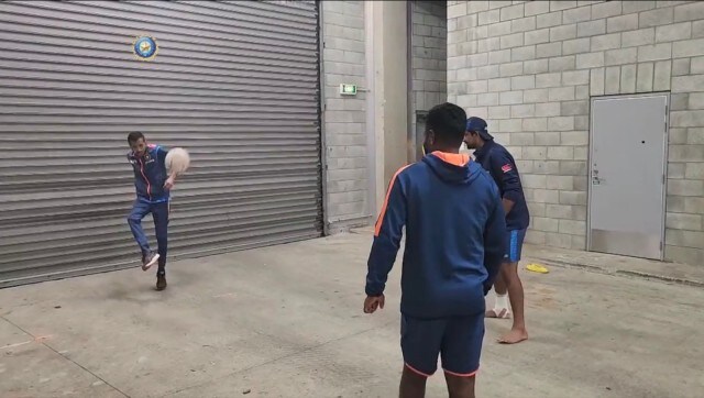 Watch: India-New Zealand crickets play footvolley in Wellington