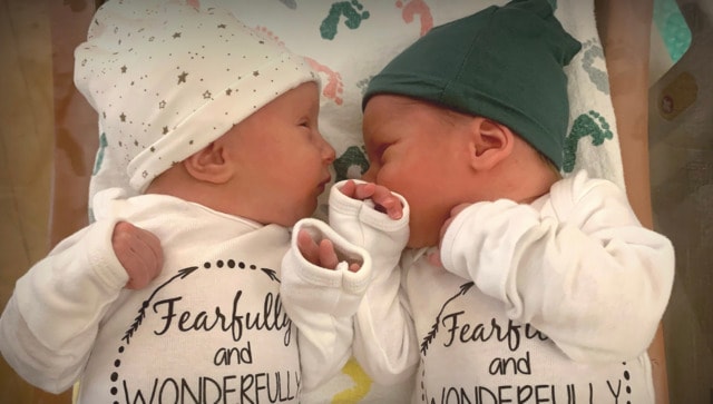 Couple breaks record by welcoming twin babies from embryos frozen 30 years back