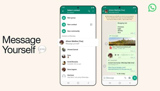 WhatsApp to roll out ‘Message Yourself’ feature for Android and iOS users; check how you can access it