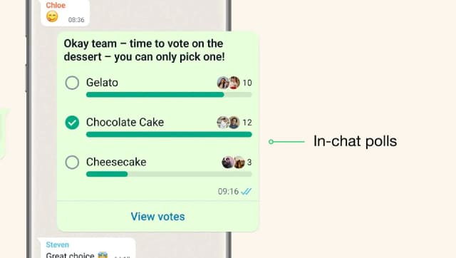 how to add a poll to whatsapp group chat