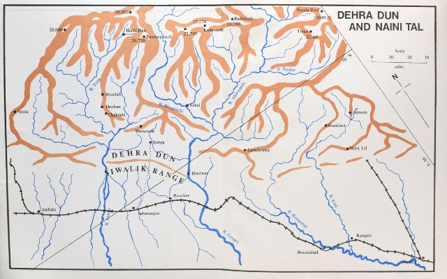 An old map of Chakrata and its adjoining area