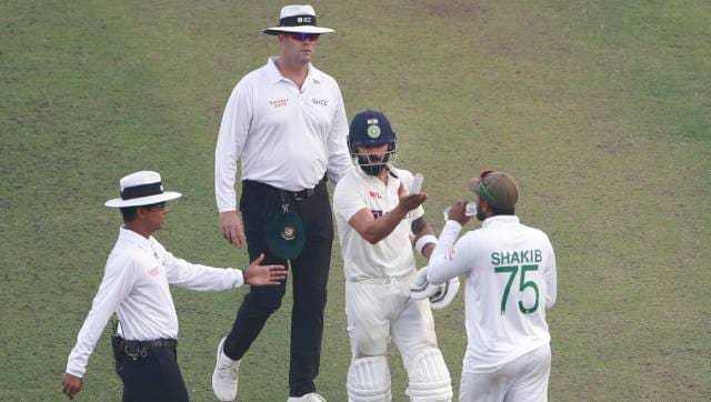 Mehidy did further damage as he claimed the prize scalp of Virat Kohli but the bowler's wild celebration didn't please the Indian batter, who had a few things to say to Bangladeshi before walking back to the pavilion. AP