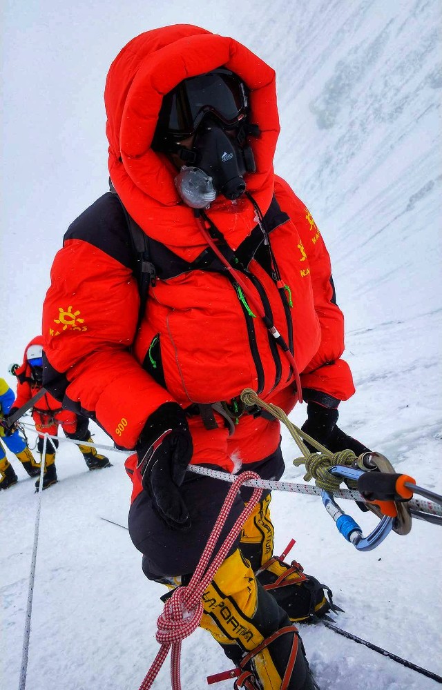 Priyanka Mohite in full mountain gear during a climb. Image courtesy Shail Desai