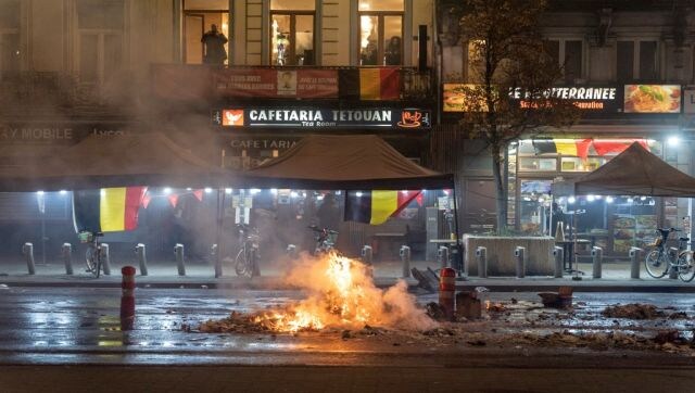 Sacre Bleu! Clashes break out in France and Brussels after Morocco's FIFA World Cup defeat