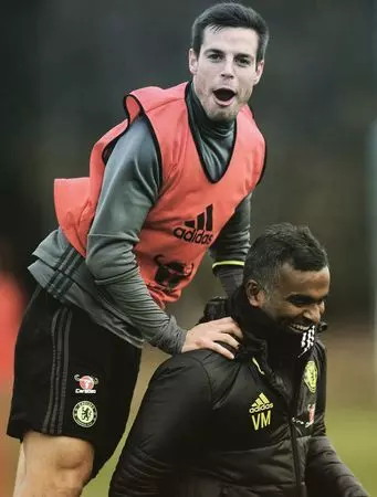 vinay menon with chelsea captain