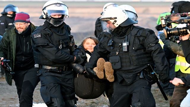 Greta Thunberg briefly detained at German coal mine protest Greta Thunberg briefly detained at German coal mine protest