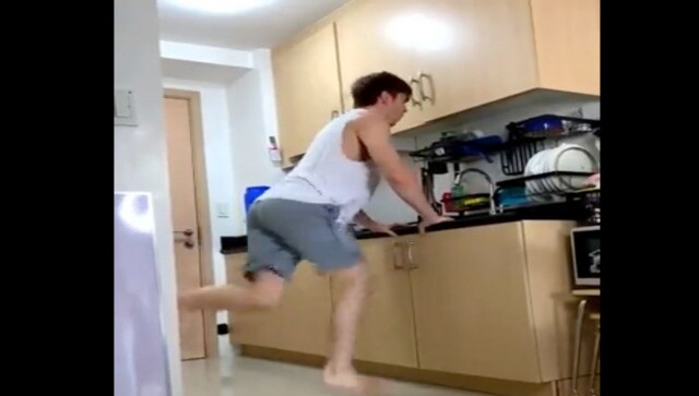 Viral Video: A man turns an ordinary floor into a treadmill with a dishwasher;  internet shared
