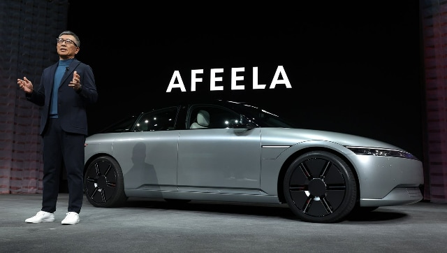 Sony and Honda unveil their first jointly developed electric vehicle venture, ‘Afeela’ at CES