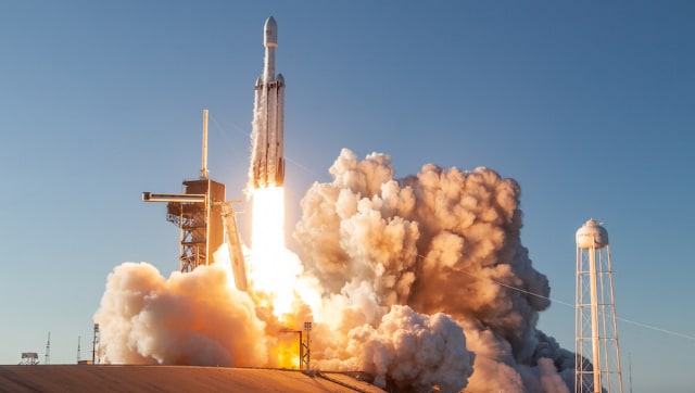 SpaceX launches its Falcon Heavy rocket with a classified military payload for US Space Force