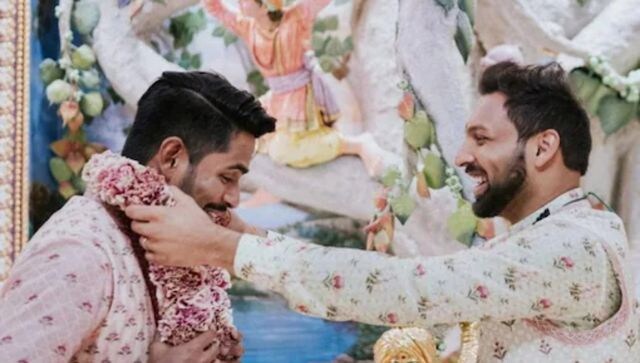 Indian-American gay couple who went viral for Desi wedding, now expecting their first child Indian-American gay couple who went viral for Desi wedding, now expecting their first child