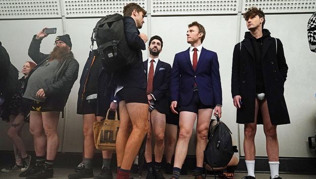 London commuters strip down to their pants for No Trousers Tube Ride   Evening Standard