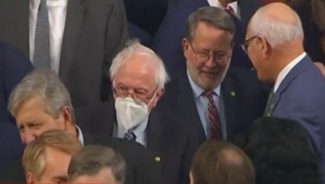 State of the Union address 2023: Internet lauds US senator Bernie Sanders for being only one with mask State of the Union address 2023: Internet lauds US senator Bernie Sanders for being only one with mask