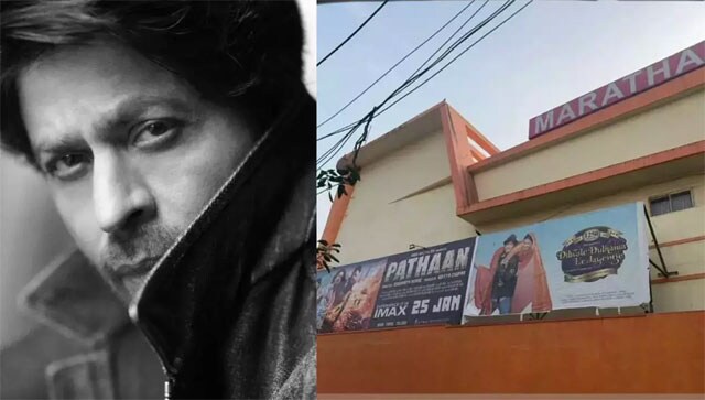 Shah Rukh Khan: 'Today, in Maratha Mandir our DDLJ is going on and so is Pathaan, so thankful to Aditya Chopra' Shah Rukh Khan: 'Today, in Maratha Mandir our DDLJ is going on and so is Pathaan, so thankful to Aditya Chopra'