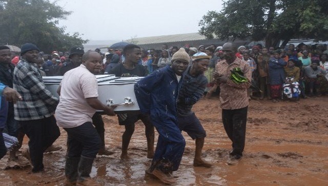 In Mozambique, authorities said at least 53 were killed since late Saturday. Over 45,000 people are still holed up in shelters, with about 1,300 square kilometres (800 square miles) still underwater, according to the EU’s Copernicus satellite system. AFP In Mozambique, authorities said at least 53 were killed since late Saturday. Over 45,000 people are still holed up in shelters, with about 1,300 square kilometres (800 square miles) still underwater, according to the EU’s Copernicus satellite system. AFP
