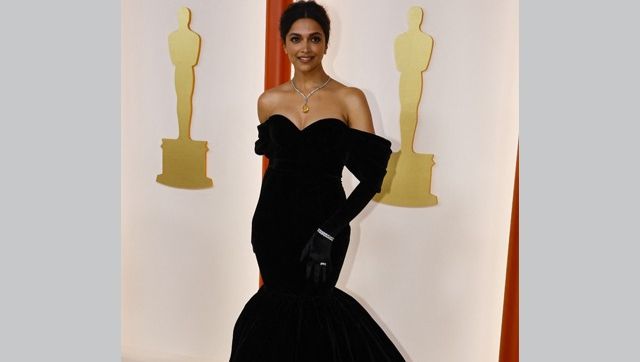 Deepika Padukone Wears Black Velvet Gown By Louis Vuitton To The
