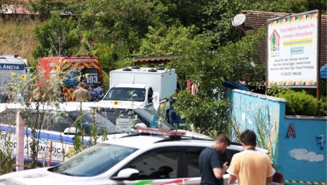 Four children killed, 5 more hurt in axe attack at a day-care centre in southern Brazil Four children killed, 5 more hurt in axe attack at a day-care centre in southern Brazil