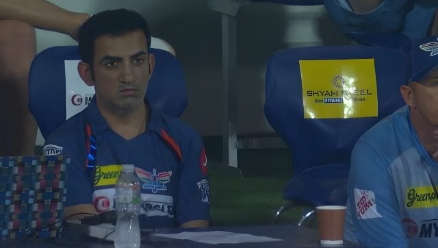 Gambhir’s reaction to MS Dhoni’s sixes goes viral