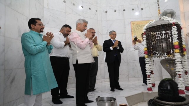 EAM Jaishankar visits Hindu temple in Panama, interacts with Indian community