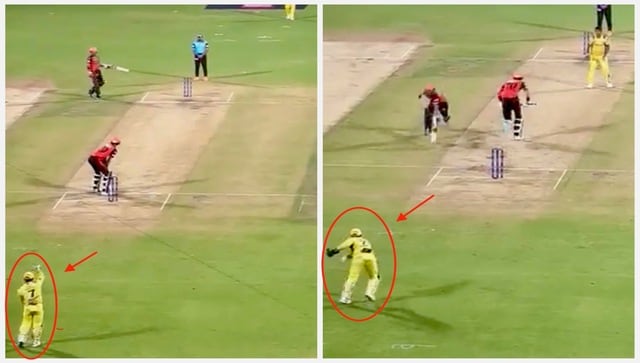 IPL 2023: Dhoni anticipates running Sundar out during CSK-SRH clash