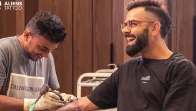 Virat Kohli got a new tattoo ahead of the IPL series The photo is going  viral