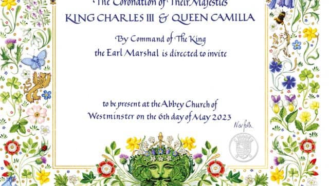 charles coronation invitation