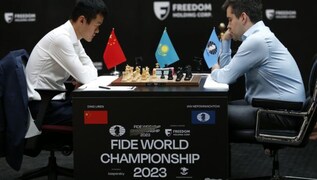 Ian Nepomniachtchi draws with Ding Liren in Game 14 of World Chess