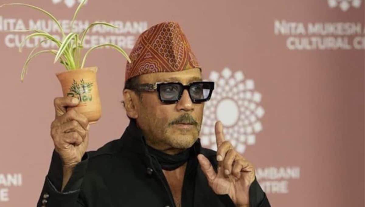 Netizens can't keep calm as Jackie Shroff poses with a plant at the Nita Mukesh Ambani Cultural Centre launch-Entertainment News , Firstpost