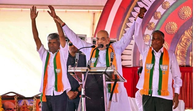 Karnataka Polls 2023: Home Minister Amit Shah holds roadshow in Belgavi Karnataka Polls 2023: Home Minister Amit Shah holds roadshow in Belgavi