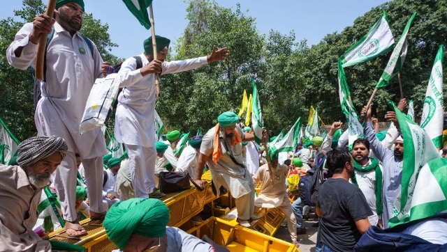 WFI sexual harassment case: Farmers breach police barricades to join wrestlers' protest