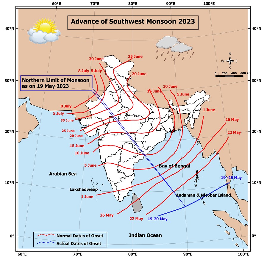 Weather report: As IMD announces onset of Monsoon over Nicobar, pre ...