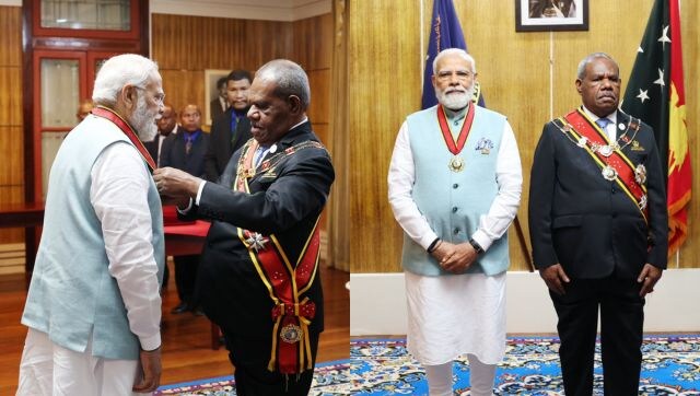 PM Modi conferred with Papua New Guinea's highest civilian award PM Modi conferred with Papua New Guinea's highest civilian award