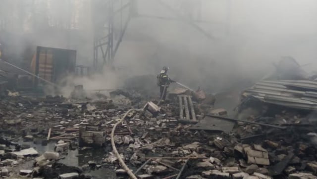 روستایی پس از آتش گرفتن انبار باروت در روسیه تخلیه شد
