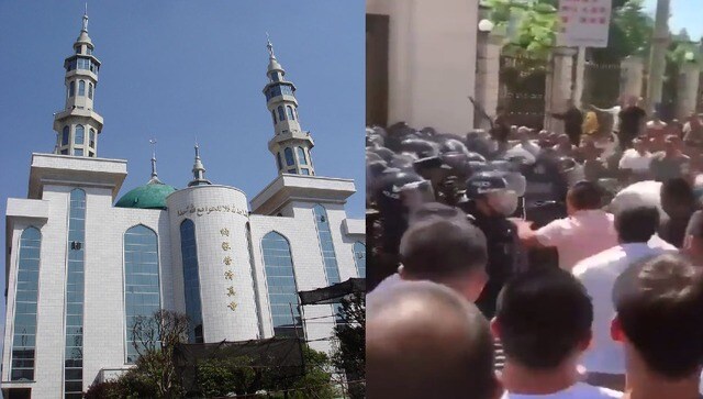 درگیری بین پلیس و معترضان در یوننان در حالی که دولت چین قصد دارد مسجد چند صد ساله را تخریب کند.