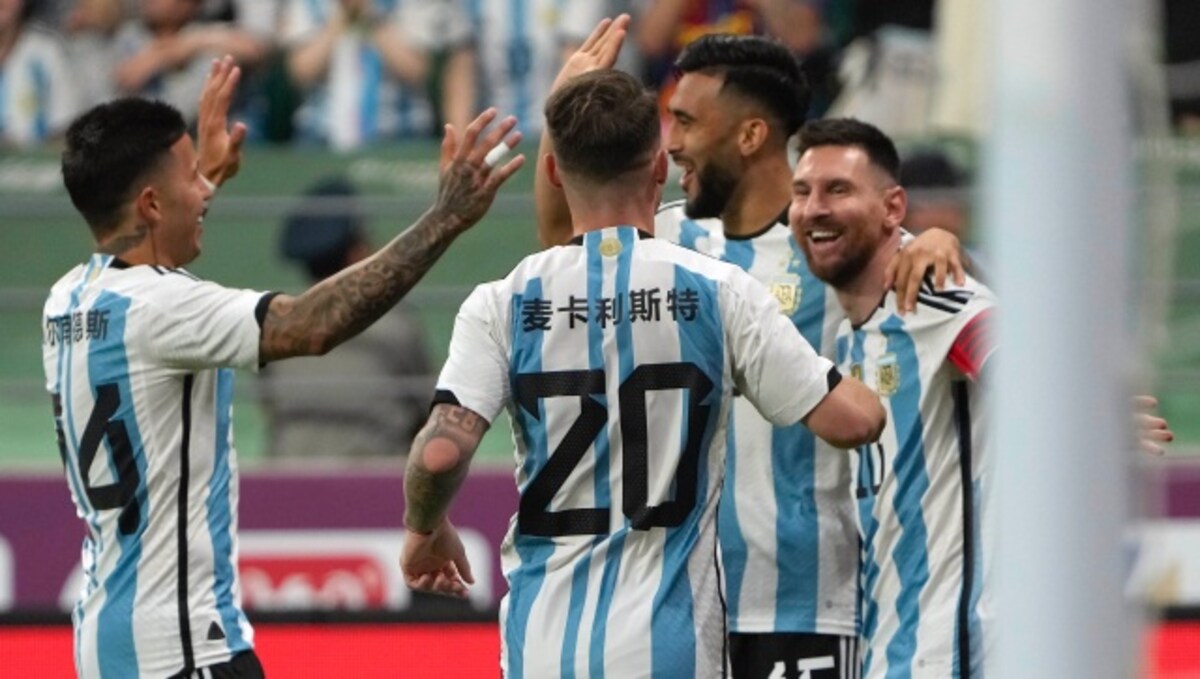 Fans spot Lionel Messi wore different shirt immediately after lifting World  Cup following Argentina's win over France