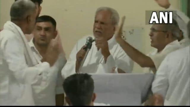 WATCH: Scuffle breaks out between Khap panchayat members during meeting on supporting wrestlers