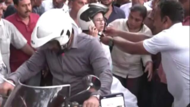 WATCH | Mamata Banerjee holds protest march for wrestlers, then hops onto a motorbike and rides pillion