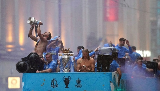 Watch Manchester City Enjoy Historic Treble With Bus Parade Despite Rain Firstpost 0308