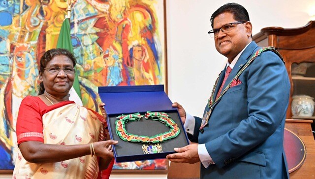 President Droupadi Murmu conferred with Suriname's highest civilian award