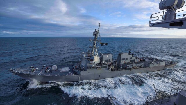 Howls of protest by China as US, Canadian navies sail through Taiwan Strait