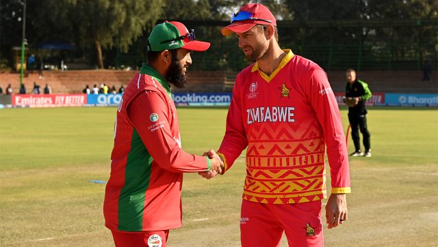 ZIM vs OMA Highlights, World Cup Qualifiers Super Sixes Match 1 Zimbabwe win by 14 runs