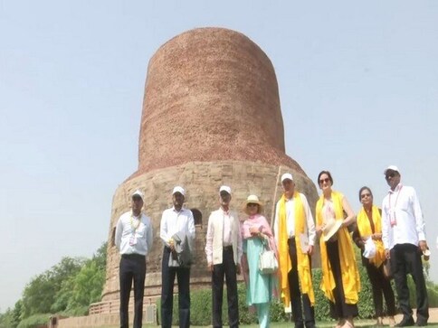 EAM Jaishankar and G20 delegates visit historical city of Sarnath in Uttar Pradesh EAM Jaishankar and G20 delegates visit historical city of Sarnath in Uttar Pradesh
