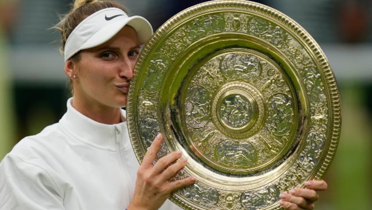 Marketa Vondrousova of Czech Republic becomes 1st unseeded woman to win  Wimbledon