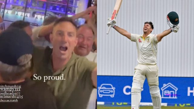 Watch: Brother Shaun Marsh and family break into wild celebration after Mitch scores century in Ashes Test