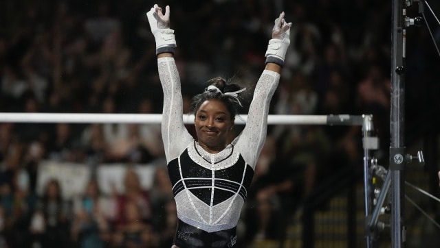 Watch: Simone Biles Makes Triumphant Return To Gymnastics After Two ...