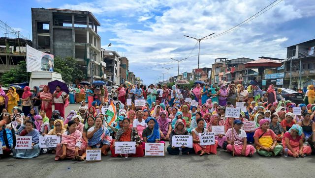 Meitei women protest against assam rifles 