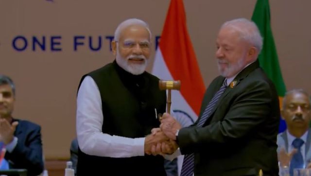 PM Modi hands over G20 Presidency to Lula da Silva. PTI PM Modi hands over G20 Presidency to Lula da Silva. PTI