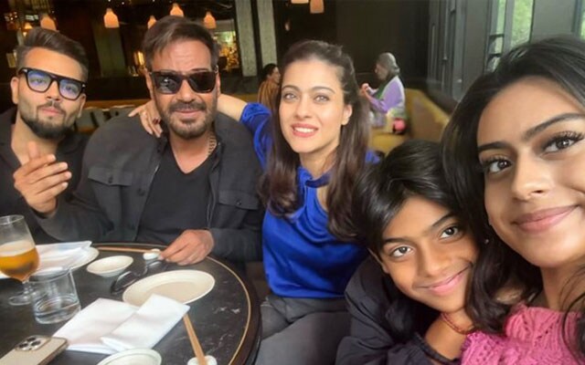 यहां उनके 13वें जन्मदिन पर अपने बेटे युग के साथ अजय देवगन और काजोल के कुछ मनमोहक पल हैं