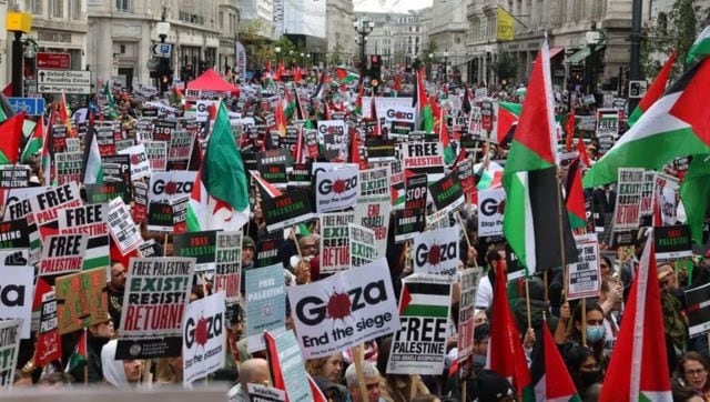 London: Police make arrests as pro-Palestinian supporters stage events across Britain
