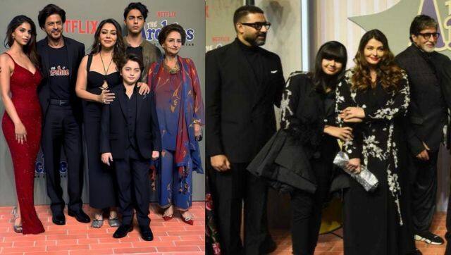 Shah Rukh Khan & Amitabh Bachchan arrive to cheer for Suhana Khan & Agastya Nanda