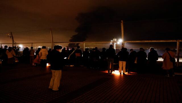 japan airport fire